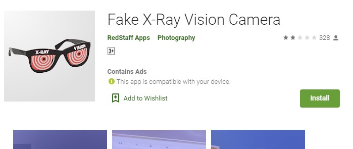 Fake X-Ray Vision Camera