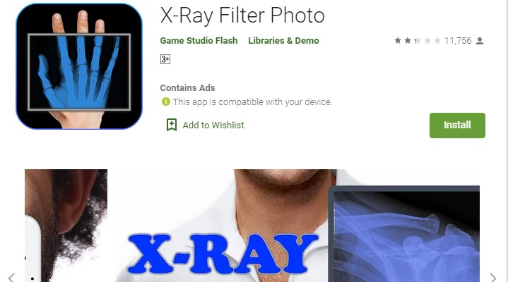 X-Ray Filter Photo Prank